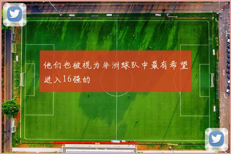 他们也被视为非洲球队中最有希望进入16强的