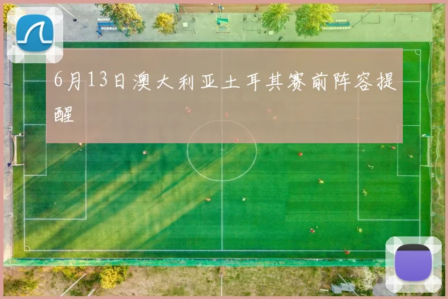 6月13日澳大利亚土耳其赛前阵容提醒